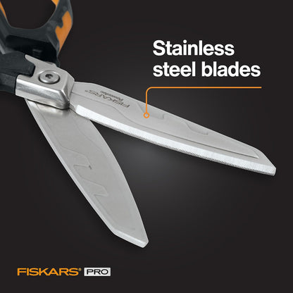 Pro 10" PowerArc Shop Shears, Heavy Duty Serrated Utility Scissors