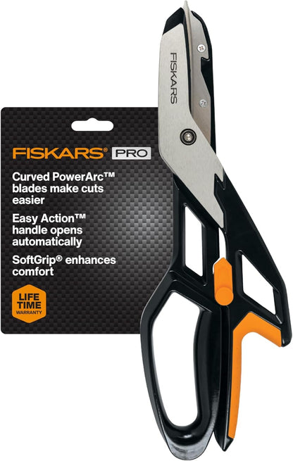 Pro 10" PowerArc Shop Shears, Heavy Duty Serrated Utility Scissors