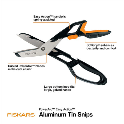 Pro 10" PowerArc Shop Shears, Heavy Duty Serrated Utility Scissors