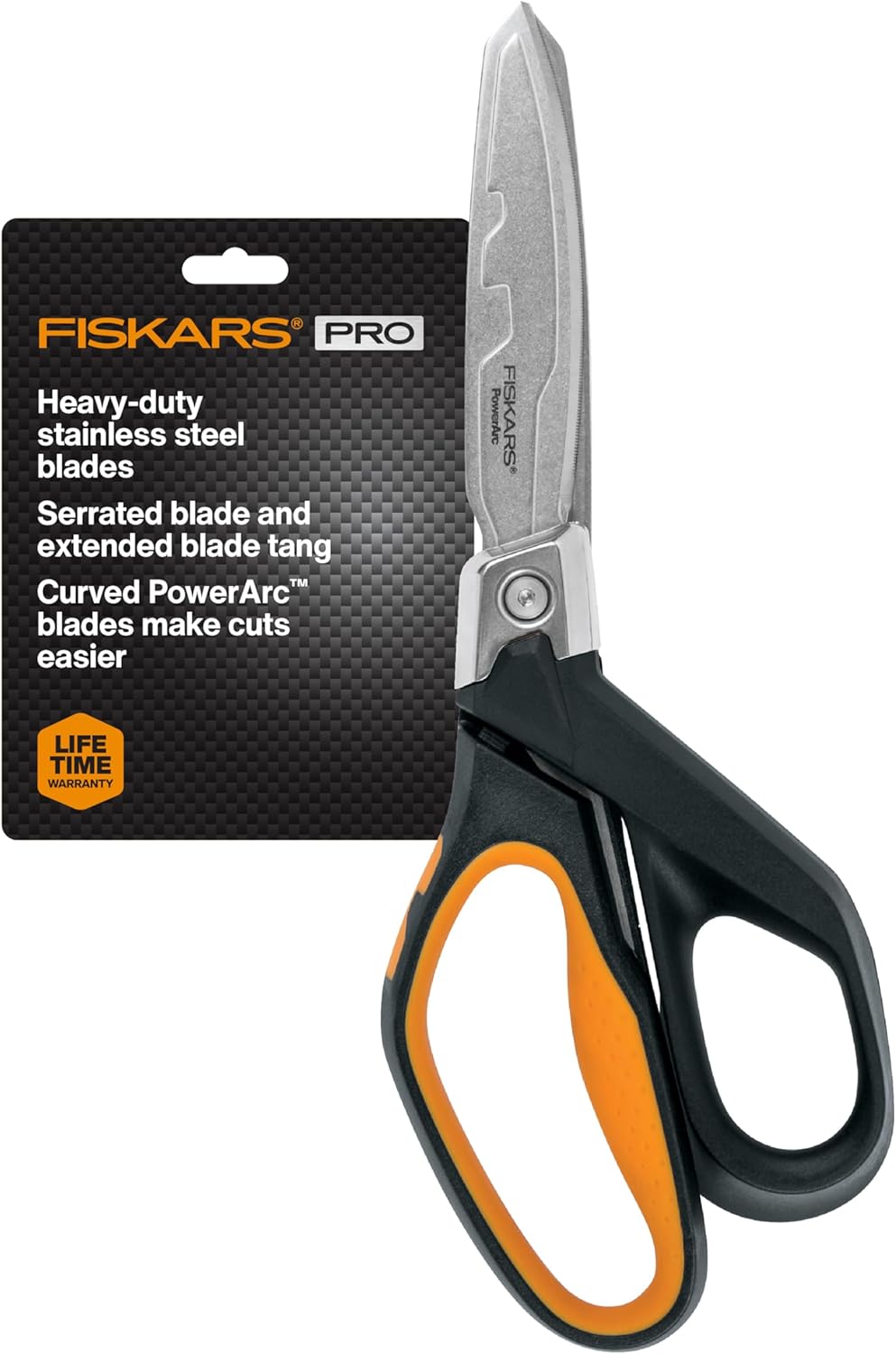Pro 10" PowerArc Shop Shears, Heavy Duty Serrated Utility Scissors