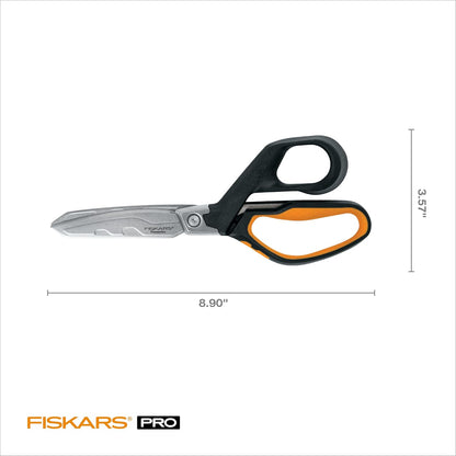 Pro 10" PowerArc Shop Shears, Heavy Duty Serrated Utility Scissors