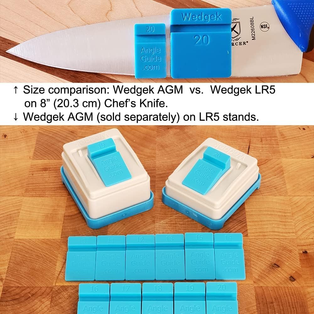 11°-23° and 24°-43° Combined, X-Large Angle Guides for Sharpening on Stone, Model LR5 by AngleGuide