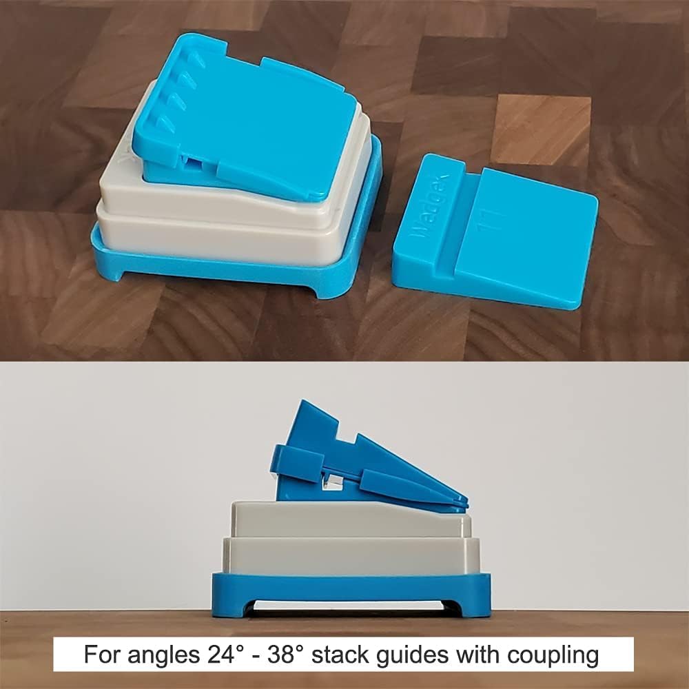 11°-23° and 24°-43° Combined, X-Large Angle Guides for Sharpening on Stone, Model LR5 by AngleGuide