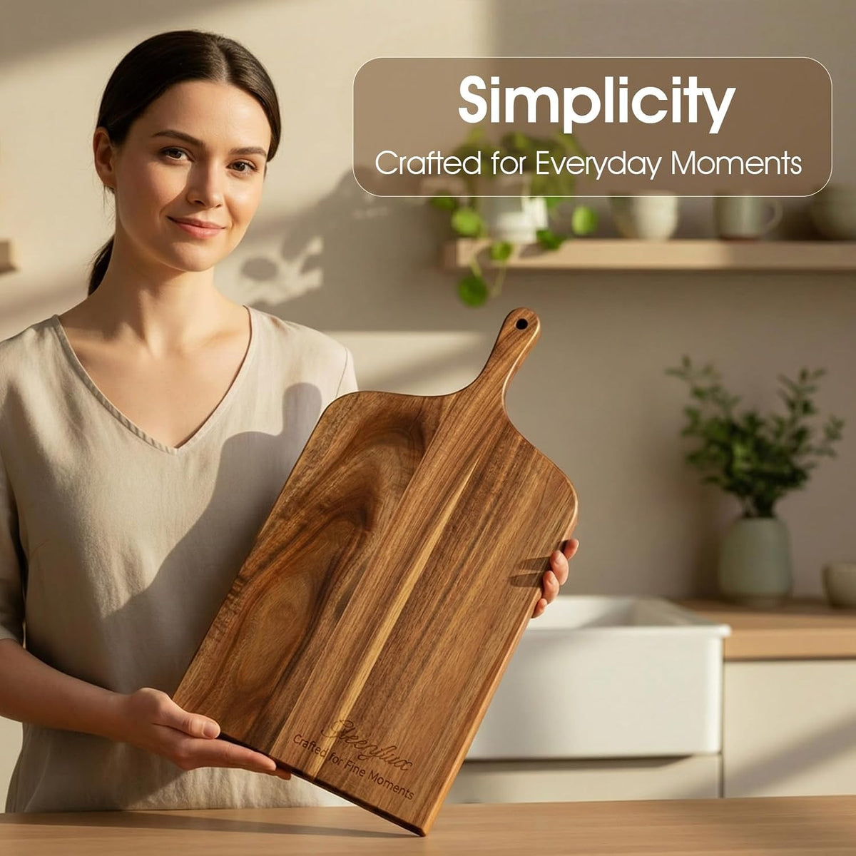 Charcuterie & Cheese Board Set, 9-Piece, 15.7", Acacia Wood