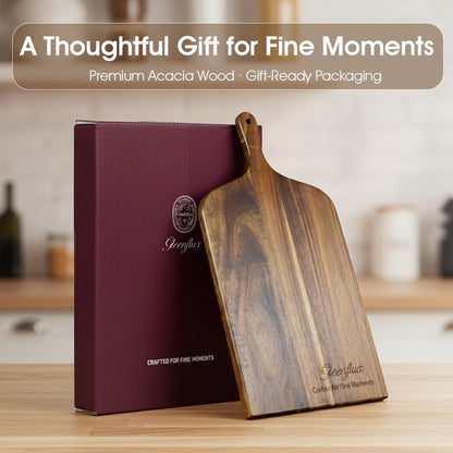 Charcuterie & Cheese Board Set, 9-Piece, 15.7", Acacia Wood