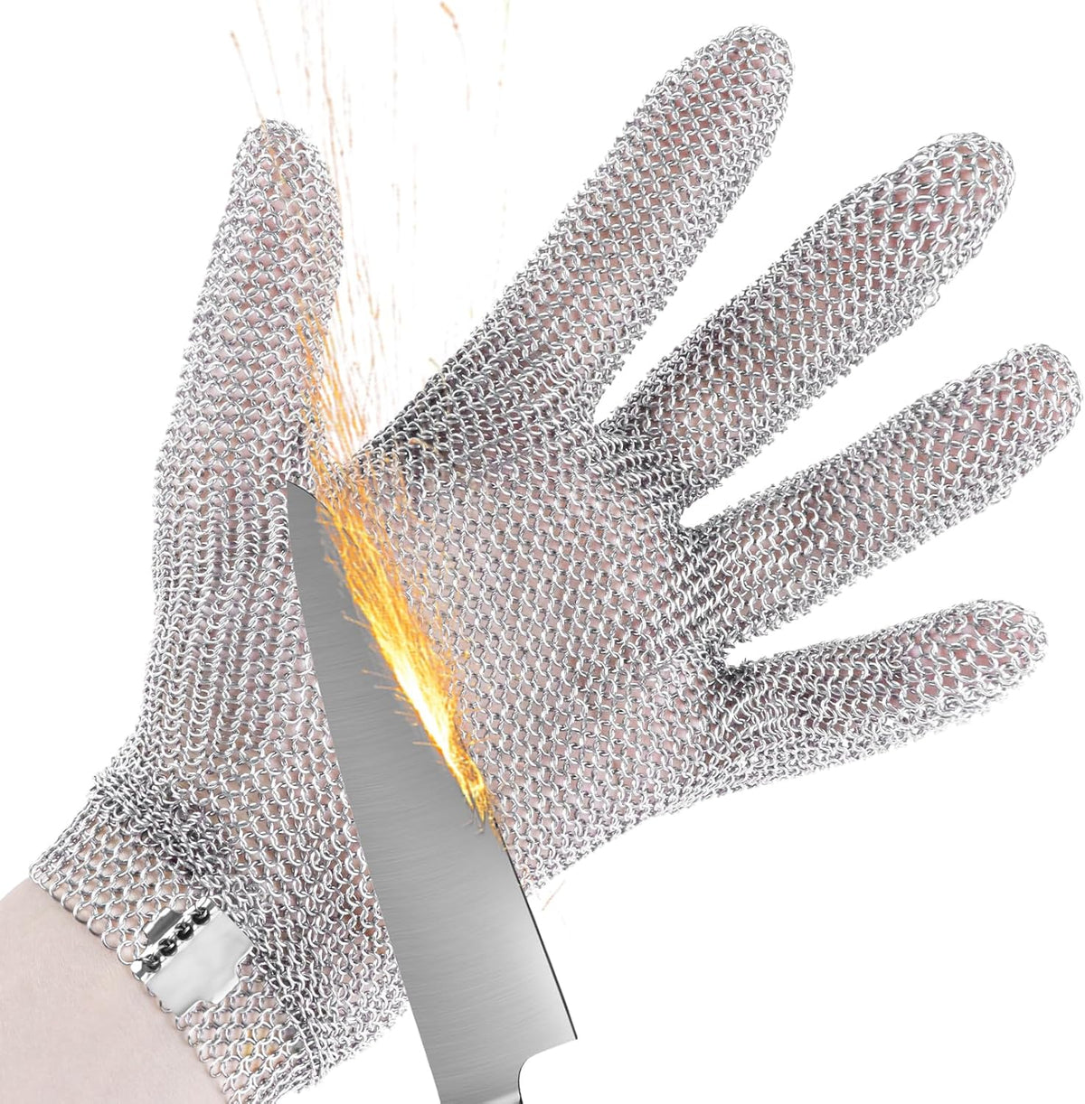 Cut Resistant Glove Cut Resistant Stainless Steel Metal Mesh Chainmail Glove for Meat CuttingOyster Shucking