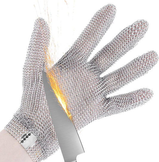 Cut Resistant Glove Cut Resistant Stainless Steel Metal Mesh Chainmail Glove for Meat CuttingOyster Shucking