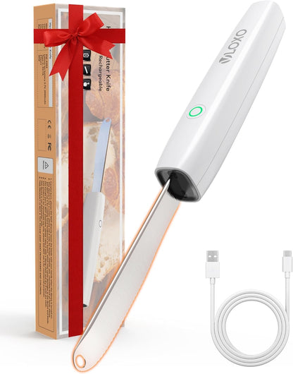 Heated Butter Knife, Electric Cold Butter Spreader with 2 Heat Mode | Fast Warming Without Tearing Toast, Cordless Rechargeable Butter Knife for Hard Butter Cheese Honey Jam and Peanut Butter
