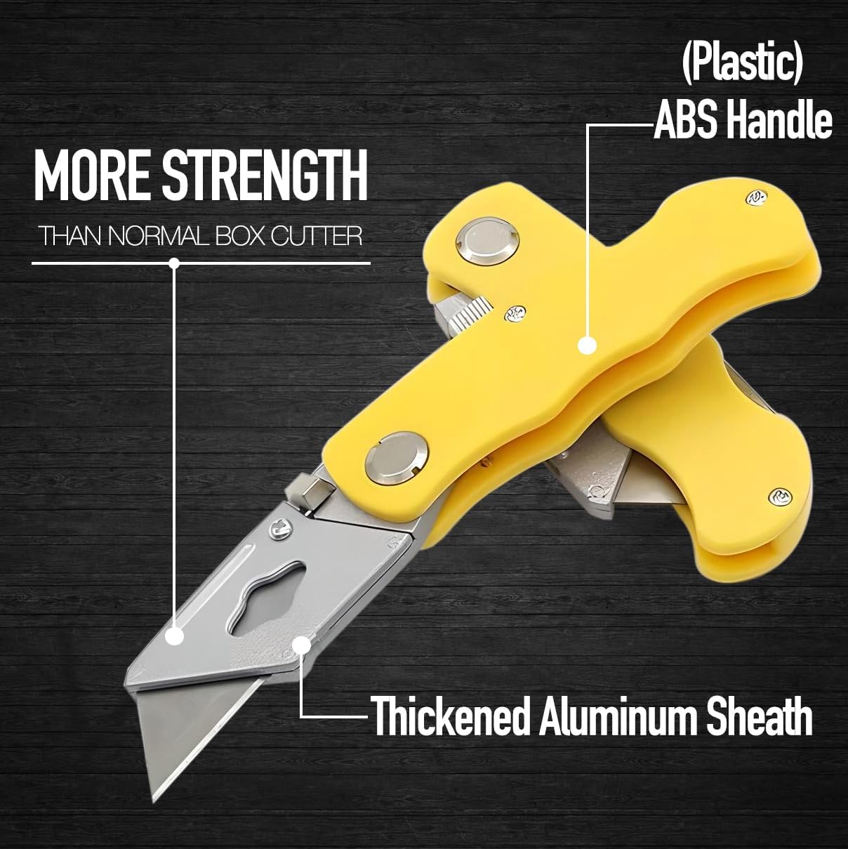10Pcs Folding utility Knives & 30Pcs Blades Set for Crafts, Heavy Duty Retractable Box Cutters, Exacto Knife, Paper Cutter (Folding Style)