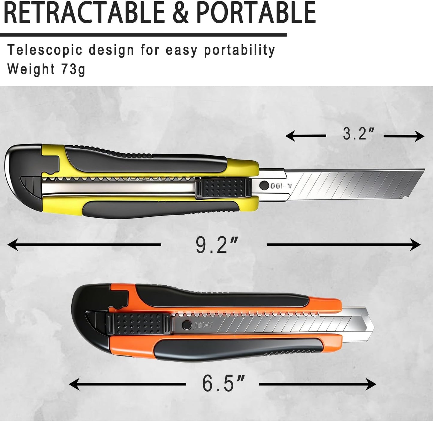 10Pcs Folding utility Knives & 30Pcs Blades Set for Crafts, Heavy Duty Retractable Box Cutters, Exacto Knife, Paper Cutter (Folding Style)