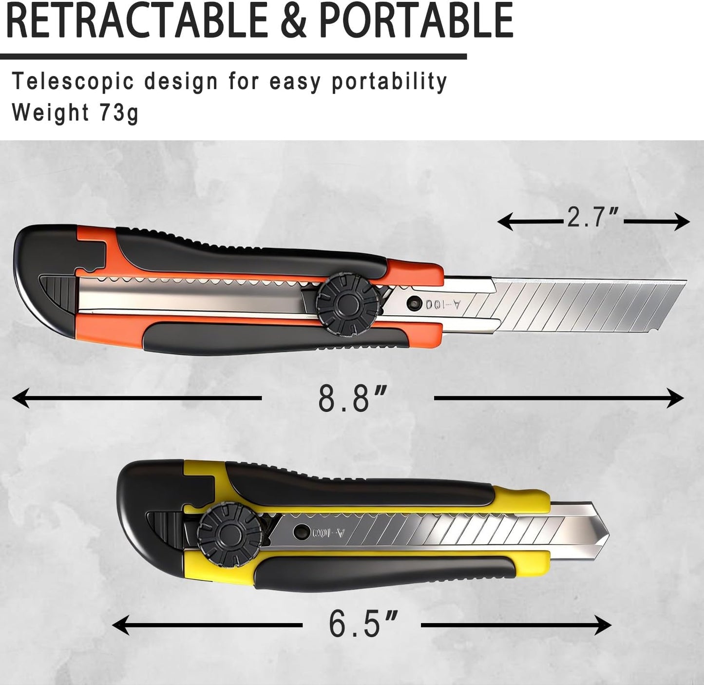 10Pcs Folding utility Knives & 30Pcs Blades Set for Crafts, Heavy Duty Retractable Box Cutters, Exacto Knife, Paper Cutter (Folding Style)