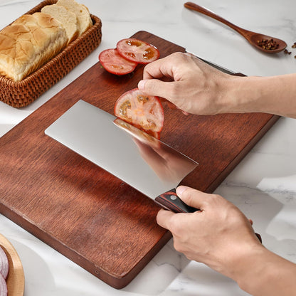 Meat Knife 7 Inch - High Carbon Stainless Steel Meat Cleaver & Slicer - Razor Sharp Kitchen Chopper with Ergonomic Wooden Handle