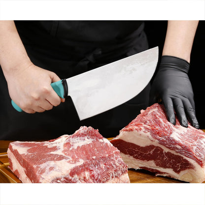 Meat Cleaver Knife - 9 Inch Hybrid Cleaver Butcher Knife - Razor Sharp Premium High Carbon Molybdenum Steel Blade - Ergonomic & Non-slip Handle