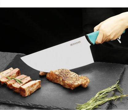 Meat Cleaver Knife - 9 Inch Hybrid Cleaver Butcher Knife - Razor Sharp Premium High Carbon Molybdenum Steel Blade - Ergonomic & Non-slip Handle