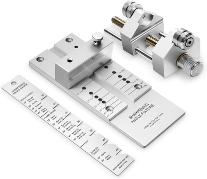 All Metal Honing Guide Adjustable Angle Jig for Chisel and Plane Sharpening | All-metal sharpening clamp, adjustable angle, compatible with 5/32” to 3.46” woodworking chisels and hand planes