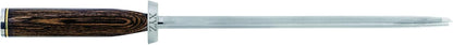 Cutlery Premier 9" Combination Honing Steel, Smooth and Micro-Ribbed Honing Rod, Built-In Angle Guide, Pakkawood Handle, Japanese Knife Sharpener for Professional and Home Chefs