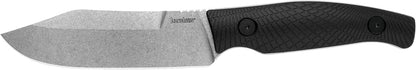 Kershaw Camp 5 Bowie Knife, Black, 4.75 Inch Fixed Clip Point Blade | High-Carbon Tool Steel, Full-Tang Blade, Includes Molded Sheath, Everyday Carry for Men and Women