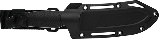Kershaw Camp 5 Bowie Knife, Black, 4.75 Inch Fixed Clip Point Blade | High-Carbon Tool Steel, Full-Tang Blade, Includes Molded Sheath, Everyday Carry for Men and Women