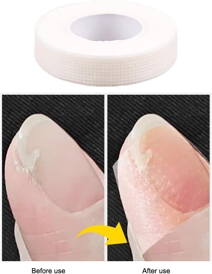 Nail Repair Wrap Fabric Instant Reinforce Repair Bandage Tape Protector Self Adhesive Nail Wrap for Nail Repair Kit Broken Cracked Split Nails UV Gel Acrylic Nail Art Extension Manicure Tool