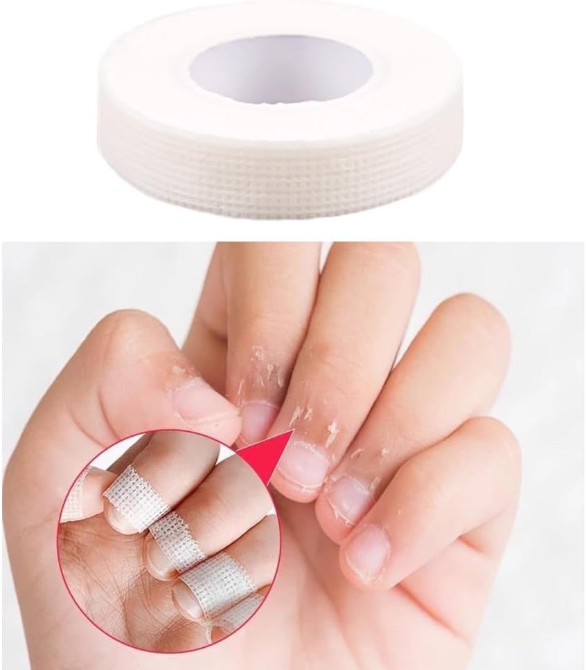 Nail Repair Wrap Fabric Instant Reinforce Repair Bandage Tape Protector Self Adhesive Nail Wrap for Nail Repair Kit Broken Cracked Split Nails UV Gel Acrylic Nail Art Extension Manicure Tool