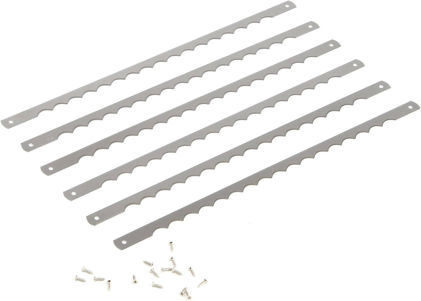 12 Pcs 10.8'' Bread Bow Knife Stainless Steel Replacement Blades | Serrated Bread Blade with Screws Easy to Cutting, Wooden Bread Knife for Cake Homemade Bread Cutting