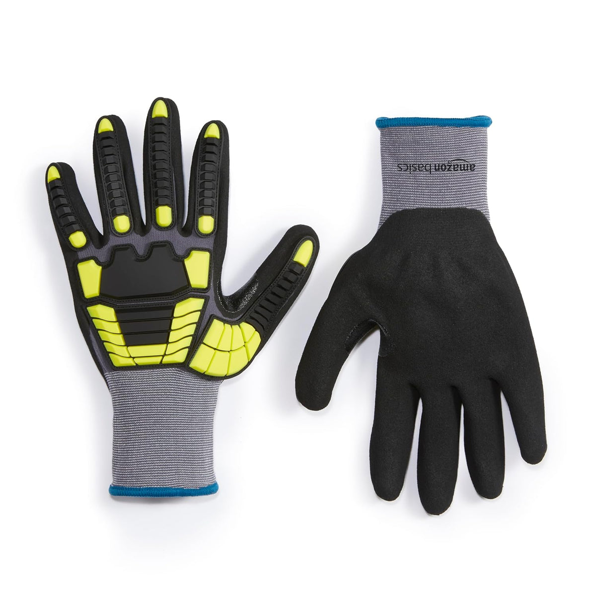 Safety Work Gloves, Cut Level A1, Abrasion ANSI Level A4, Impact Resistant, Touch Screen Friendly, 15G Sandy Nitrile Palm, Yellow, Size X-Small, Pack of 120 Pairs