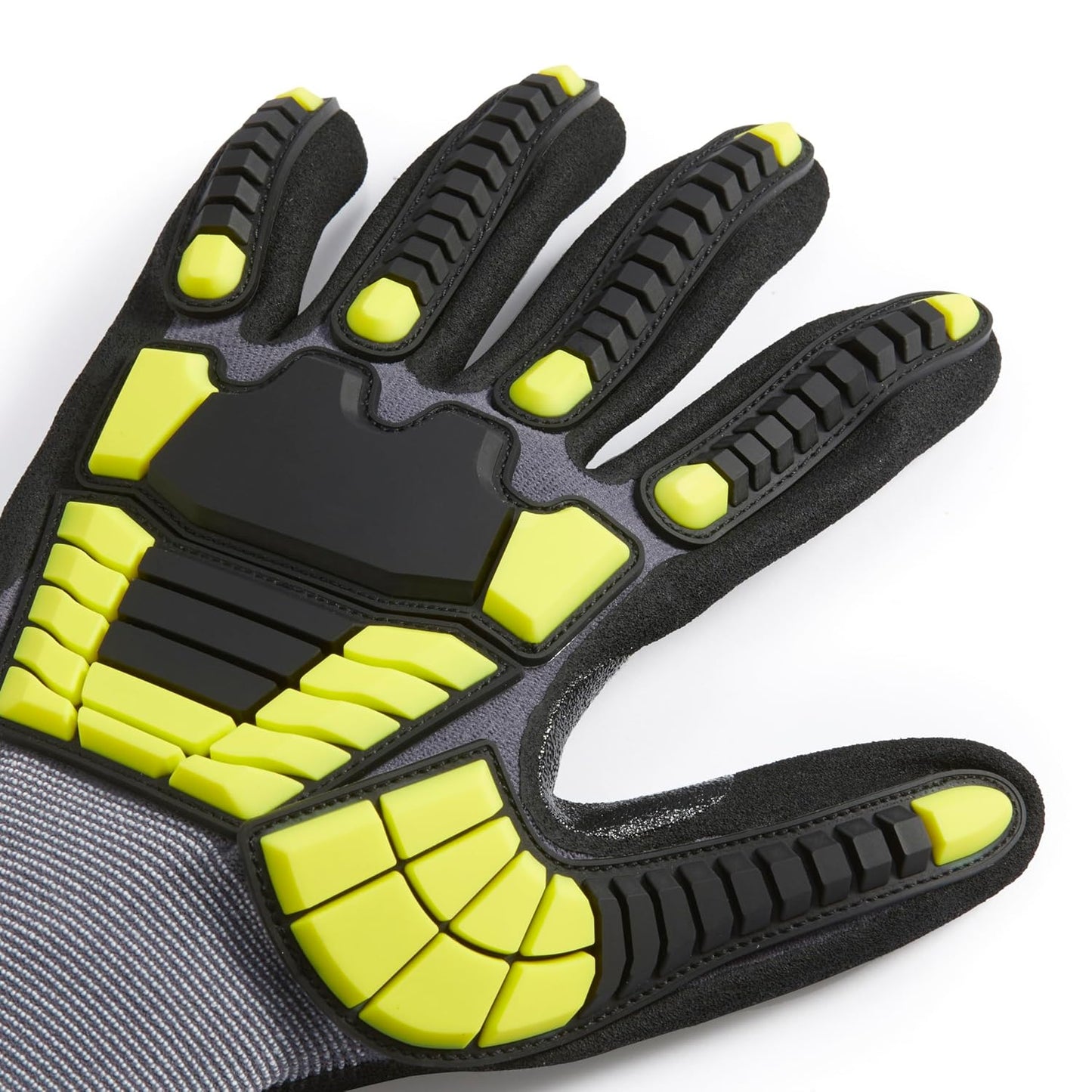 Safety Work Gloves, Cut Level A1, Abrasion ANSI Level A4, Impact Resistant, Touch Screen Friendly, 15G Sandy Nitrile Palm, Yellow, Size X-Small, Pack of 120 Pairs