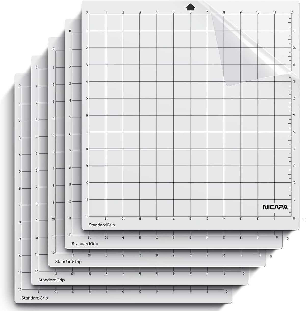 Cutting Mat for Silhouette Cameo 3/2/1 (Light-Grip,12x12 inch 3pack) Adhesive&Sticky Non-Slip Flexible Square Gridded Blue Cut Mats Replacement Accessories Set Matts Vinyl Craft Sewing