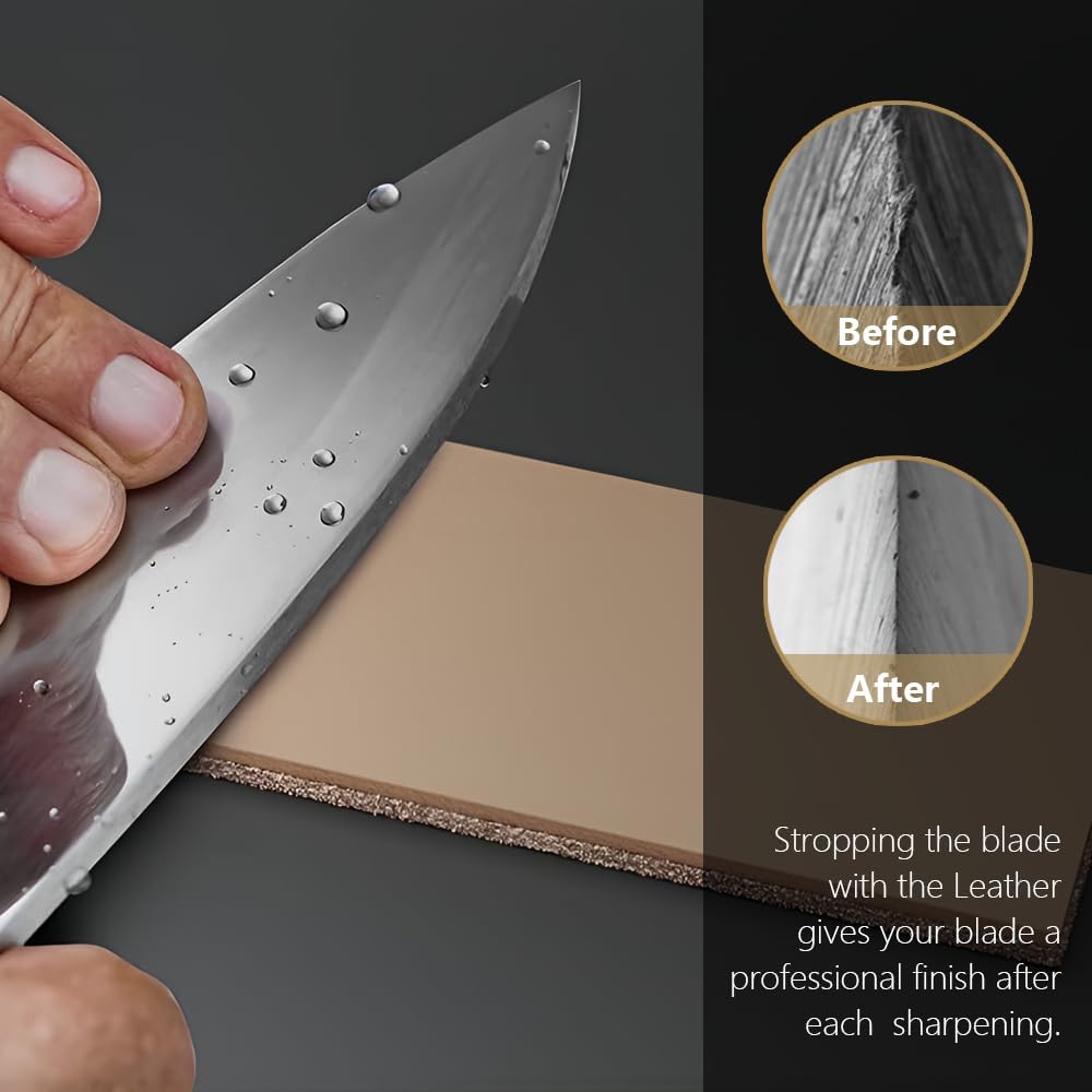 #3000 Fine #6000 Extra-Fine Corundum Whetstone Disc And Leather Strop Compatible With HORL 2 And For HORL 2 Pro