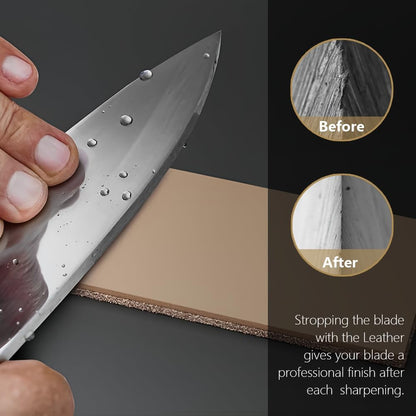 #3000 Fine #6000 Extra-Fine Corundum Whetstone Disc And Leather Strop Compatible With HORL 2 And For HORL 2 Pro