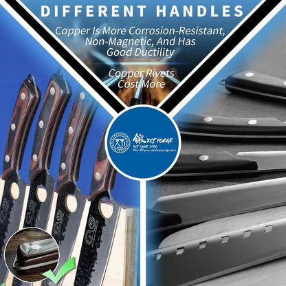 Professional Kitchen Knife Set with High-Carbon Steel Forged Blades
