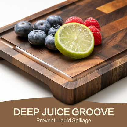 Small Wood Cutting Board, Walnut Cutting Boards for Kitchen | 9"x6" End Grain Chopping Board, Compact Size Lightweight & Durable for Cheese Lemon and Small Prep