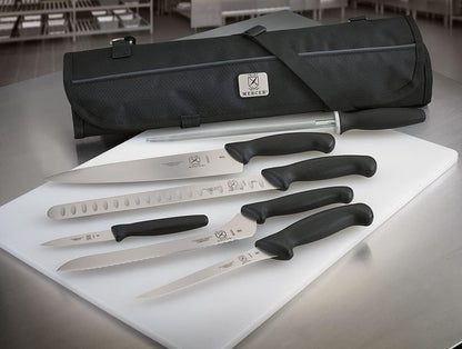 Millennia 8-Piece Knife Roll Set, Black Handles