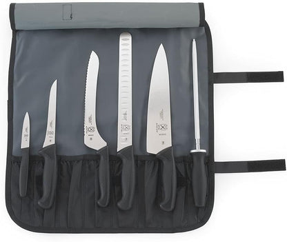 Millennia 8-Piece Knife Roll Set, Black Handles