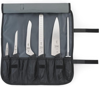 Millennia 8-Piece Knife Roll Set, Black Handles