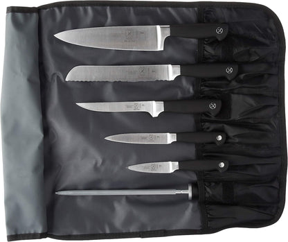 Millennia 8-Piece Knife Roll Set, Black Handles