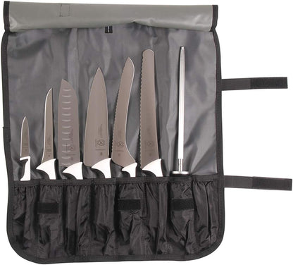 Millennia 8-Piece Knife Roll Set, Black Handles