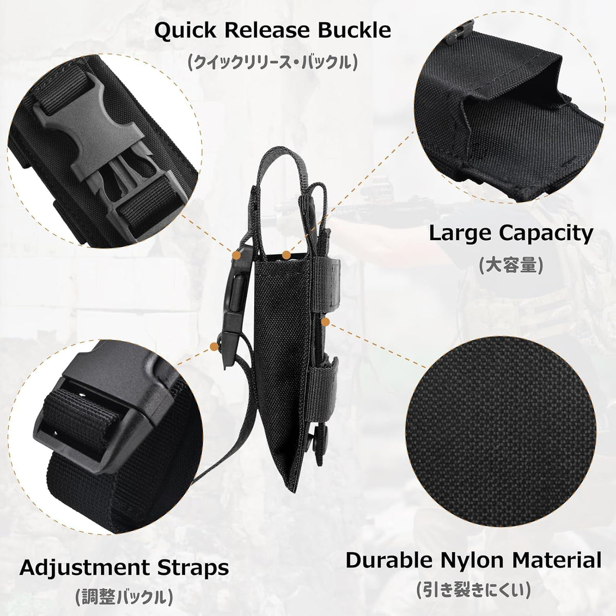 Azarxis Tactical Mini Belt Pouches, Multi-Purpose Small Battery Case Compact Utility EDC Card Slot Holder Waist Bags Military Molle Pack Sundries Storage Pack