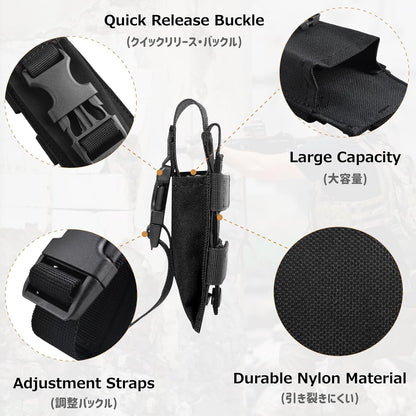 Azarxis Tactical Mini Belt Pouches, Multi-Purpose Small Battery Case Compact Utility EDC Card Slot Holder Waist Bags Military Molle Pack Sundries Storage Pack