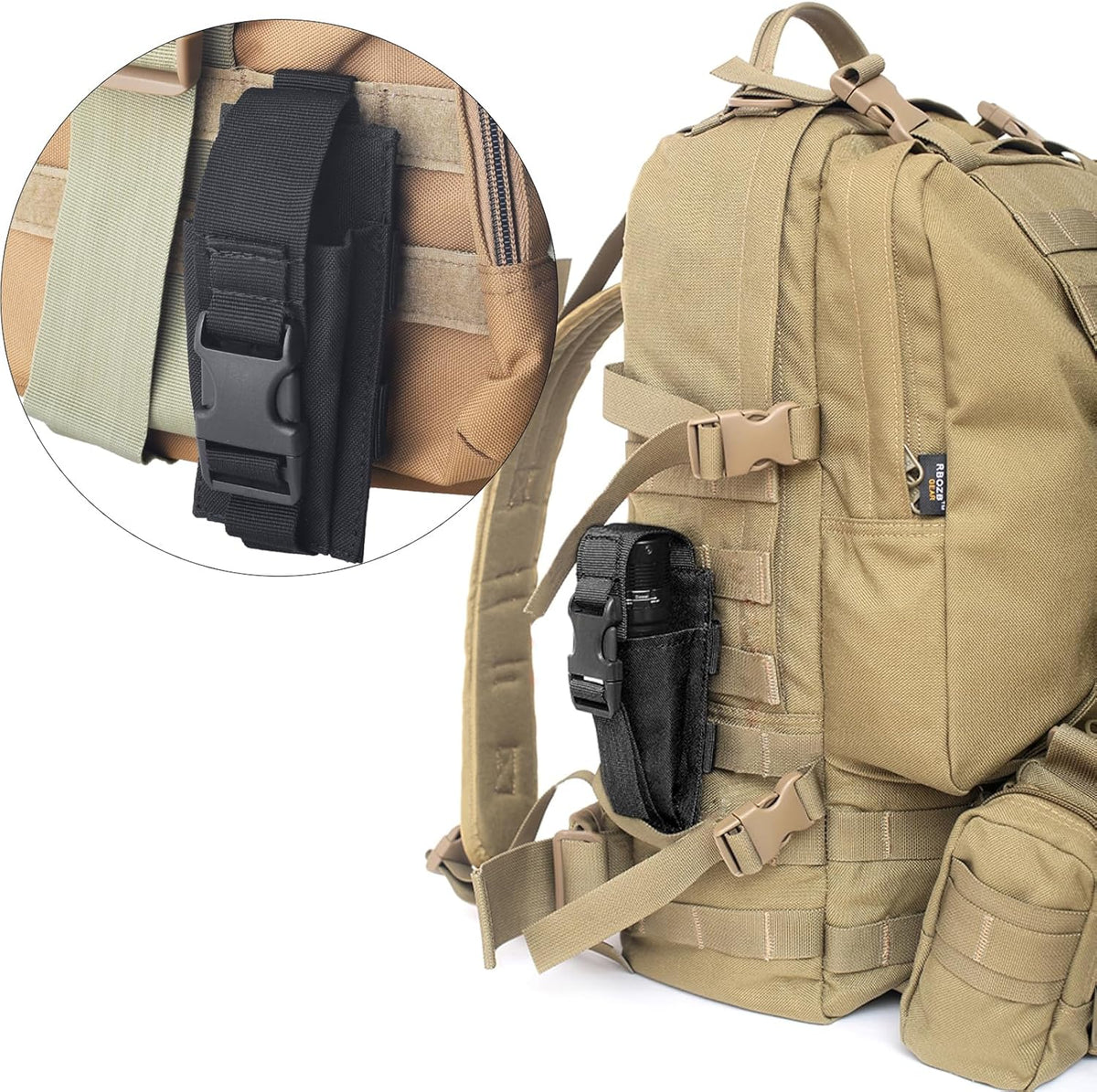 Azarxis Tactical Mini Belt Pouches, Multi-Purpose Small Battery Case Compact Utility EDC Card Slot Holder Waist Bags Military Molle Pack Sundries Storage Pack