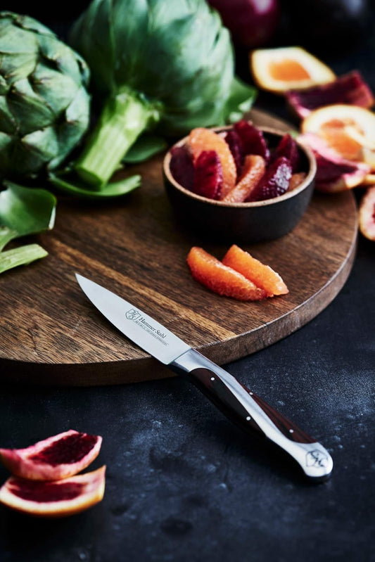 3.5 Inch Paring Knife | Versatile Fruit Knife for Garnishing, Peeling, and More | Small Kitchen Knife for Vegetables and Fruits | Ergonomic Quad-Tang Pakkawood Handle & Gift Box
