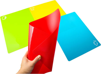 4 Pieces Flexible Cutting Board mats, Plastic Cutting Boards for Kitchen Cooking, Cutting board sheets for Meat and Vegetables, Dishwasher Safe