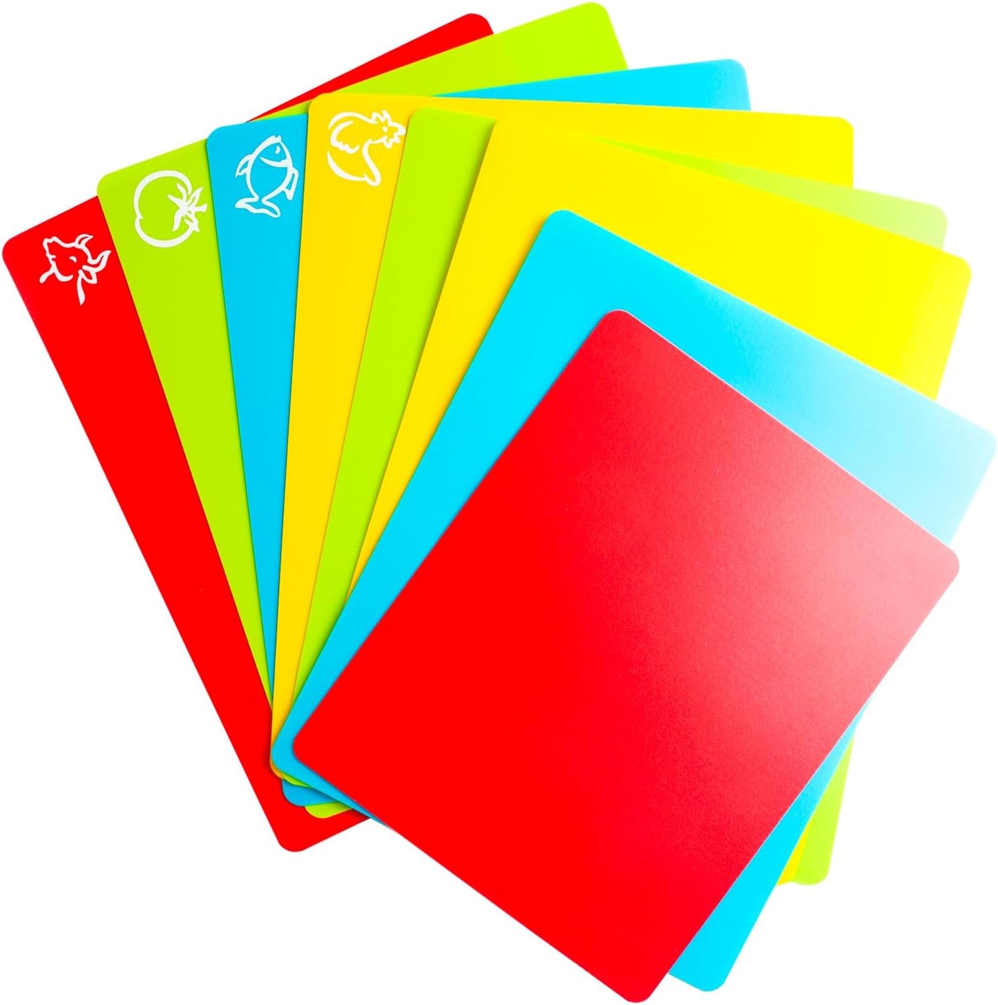 4 Pieces Flexible Cutting Board mats, Plastic Cutting Boards for Kitchen Cooking, Cutting board sheets for Meat and Vegetables, Dishwasher Safe
