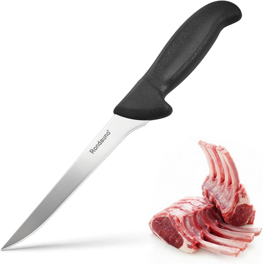 Boning Knife, Deboning Knife 6 in Razor Sharp Blade Cutting Meat | High Carbon Stainless Steel Blade, Ergonomic Non-Slip Handle