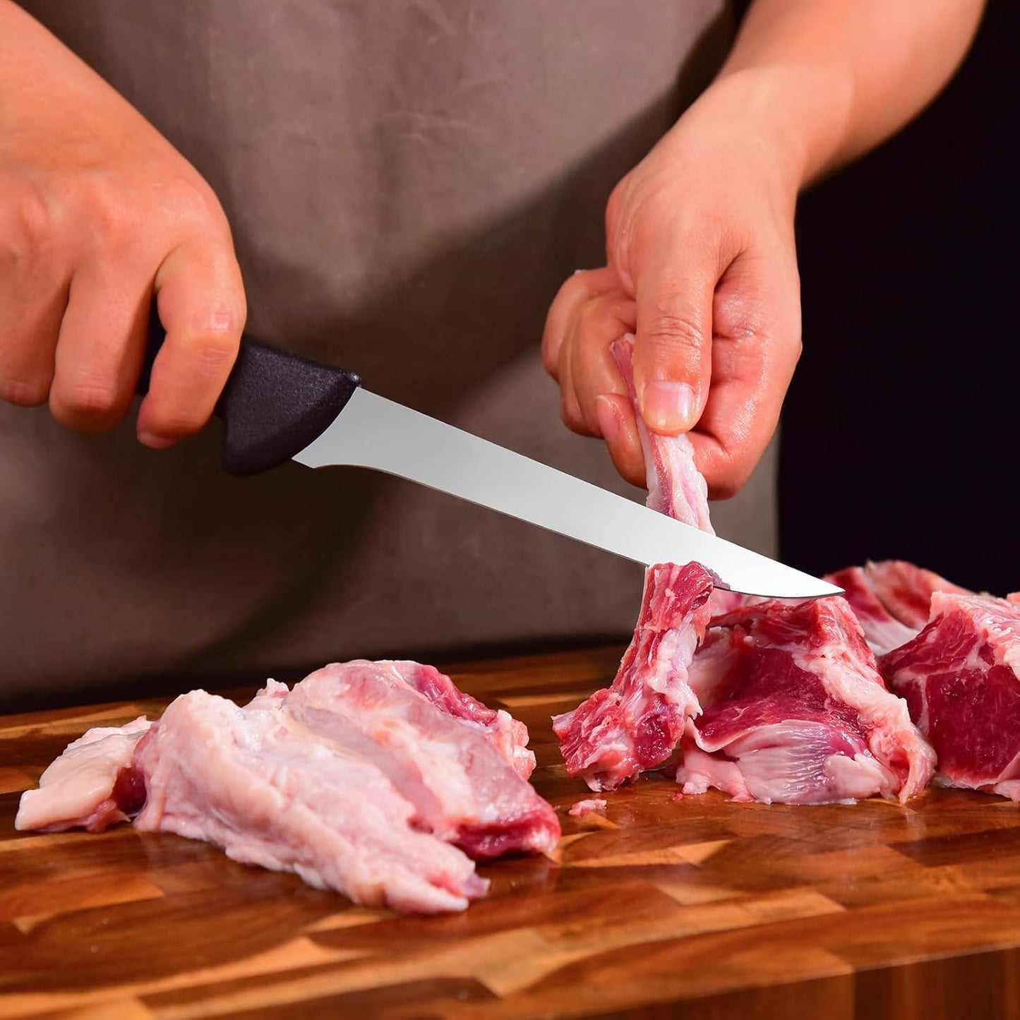 Boning Knife, Deboning Knife 6 in Razor Sharp Blade Cutting Meat | High Carbon Stainless Steel Blade, Ergonomic Non-Slip Handle