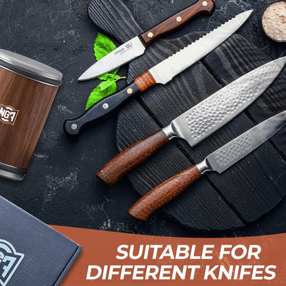 Rolling Knife Sharpener Kit with Diamond Discs, Multi Angle Magnetic Knife Sharpener Roller Tool for Kitchen and Pocket Knives Diamond&Ceramic Knife Sharpening System Set