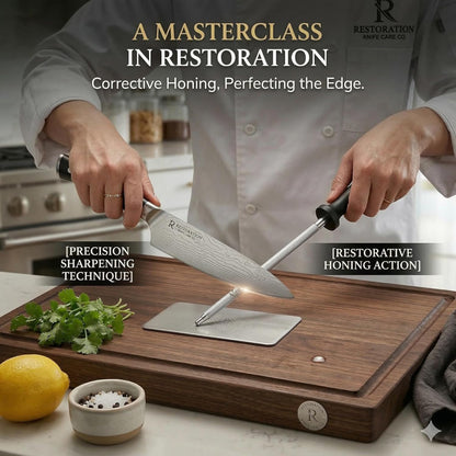 Knife Sharpener Rod, 13 Inch Carbon Steel Honing Steel for Kitchen Knives, Professional Magnetized Sharpening Stick with Nickel-Chrome Plating, Easy Grip Tool for Chef Knives
