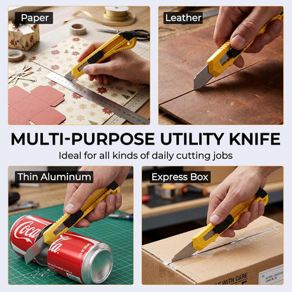 Utility Knives with 30 PCS Extra Blades, Plastic Box Cutters