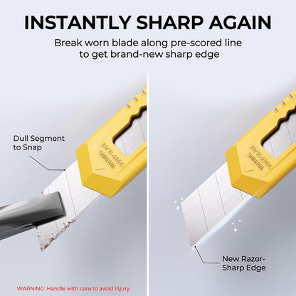 Utility Knives with 30 PCS Extra Blades, Plastic Box Cutters