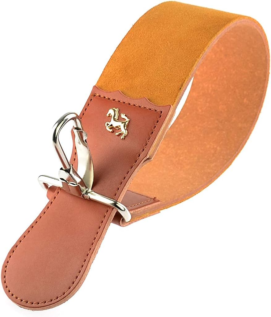 Leather Strop for Straight Razor Sharpening and Smooth - Professional Straight Razor Knife Cowhide Dual Strop Yellow